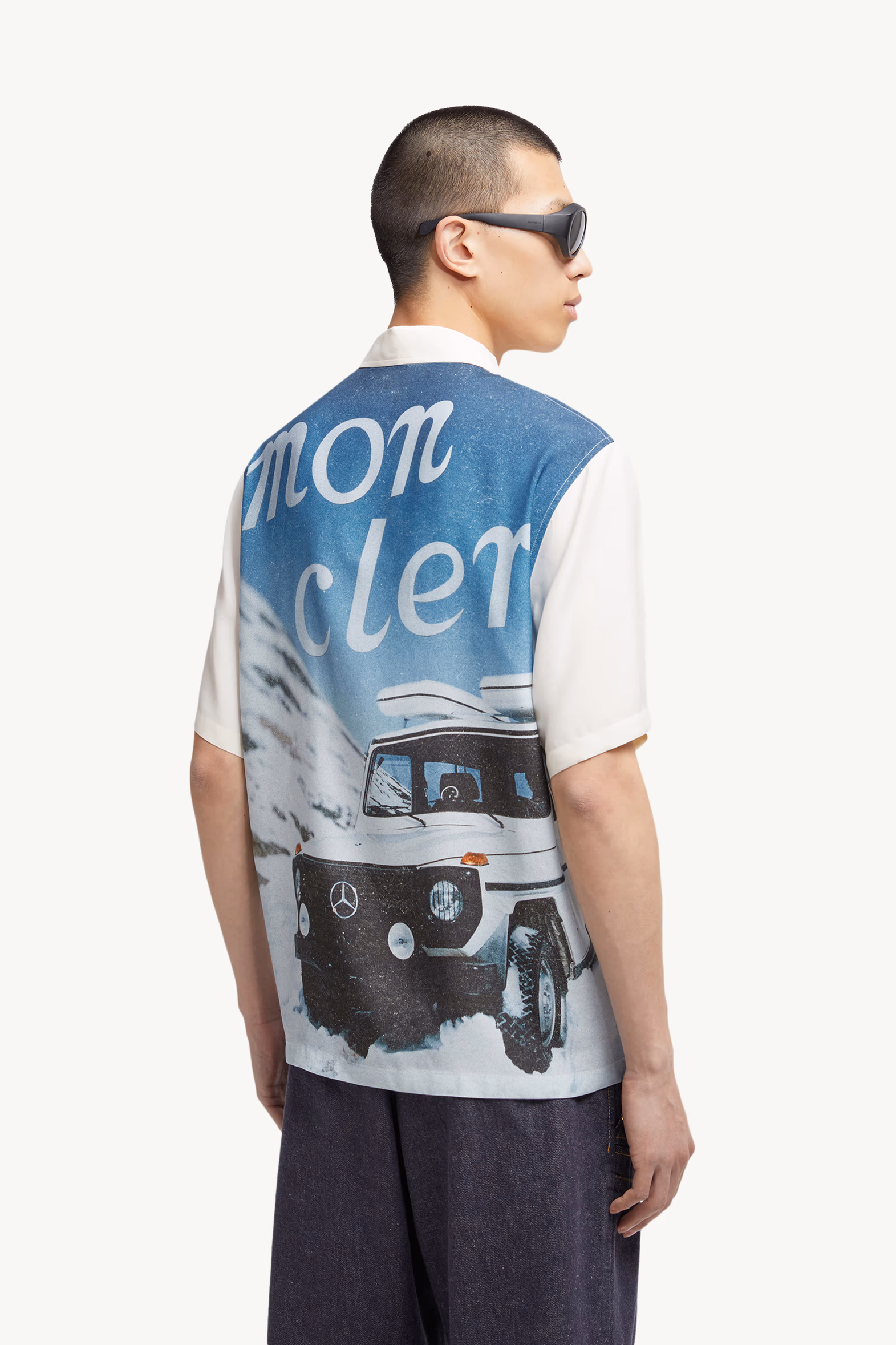 Camisa de satén Moncler x Mercedes-Benz de NIGO Hombre Blanco Moncler 0